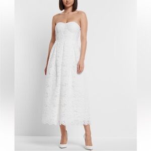 Express Bridal Lace Strapless Sweetheart Dress new no tag
